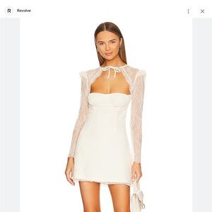 WEWOREWHAT long sleeve corset mini dress